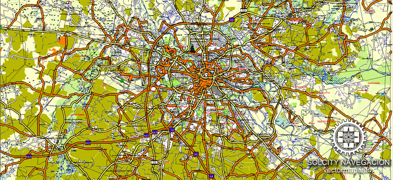 Illustrator map Wroclaw Poland CDR