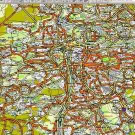 Street map Czech Republic Roads Relief