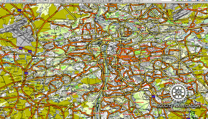 Illustrator map Brno Czech Republic ai