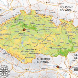 City map Czech Republic Roads Relief