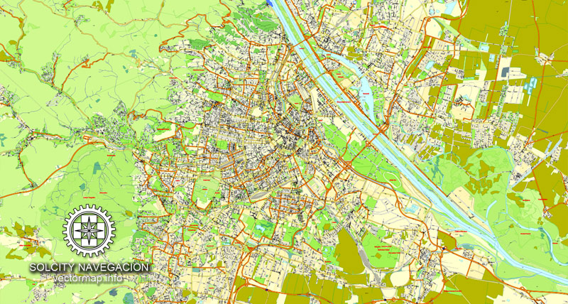Street map Salzburg Austria ai