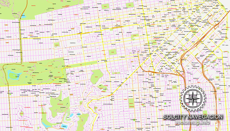 Free download vector map San Francisco, California, US, Adobe liiustrator