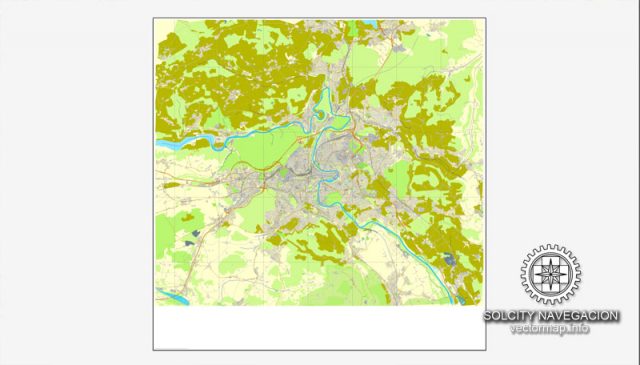 Bern Switzerland printable vector street map full City Plan map, full ...