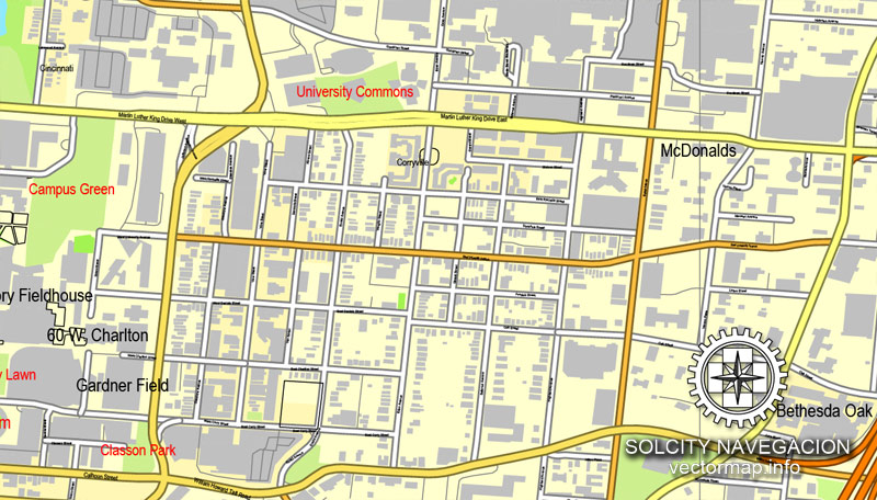 Downtown Cincinnati Map Printable