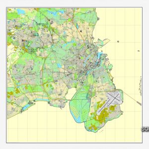 Editable map Copenhagen Kobenhavn Denmark pdf
