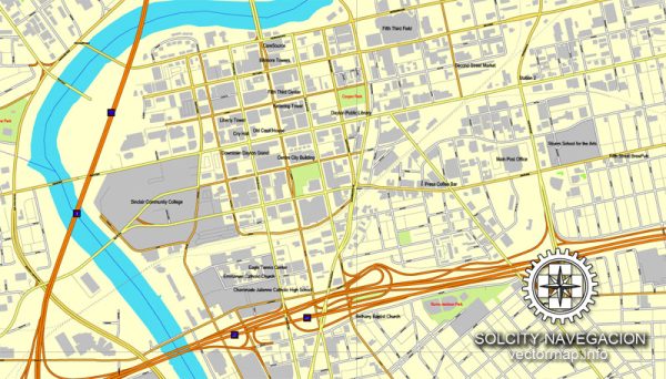 dayton-ohio-us-printable-vector-street-city-plan-map-full-editable