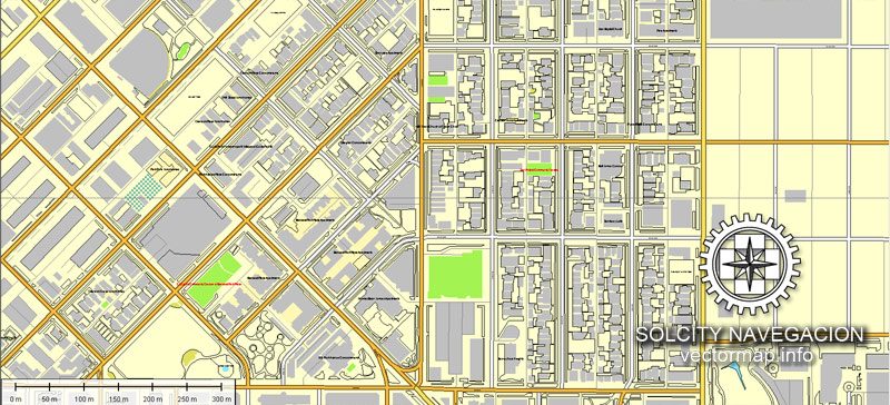 Map Denver + Boulder, Colorado, US printable vector street Atlas 25 parts map, full editable, Adobe Illustrator