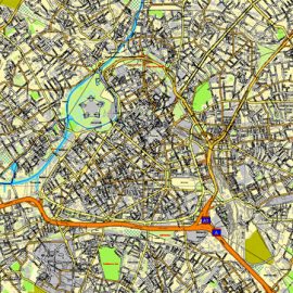 Editable map Lille France