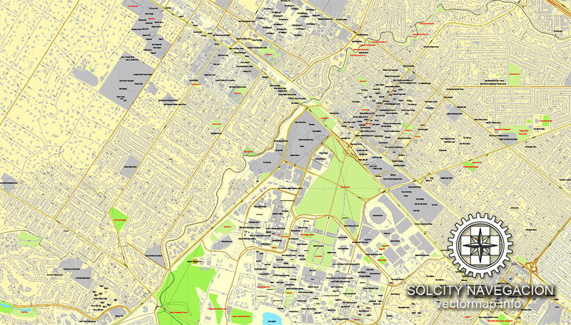Pdf map Palo Alto Mountain View California