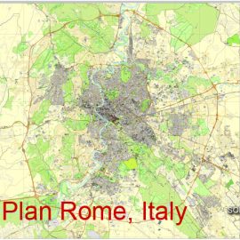 Editable map Roma