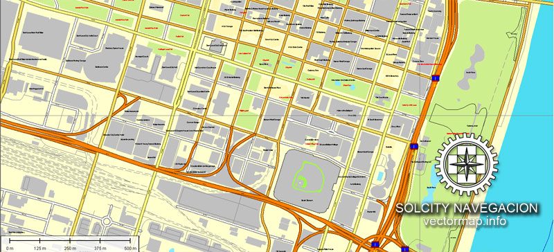 Map vector Saint Louis, Missouri, US printable vector street Atlas 25 parts map, full editable, Adobe Illustrator