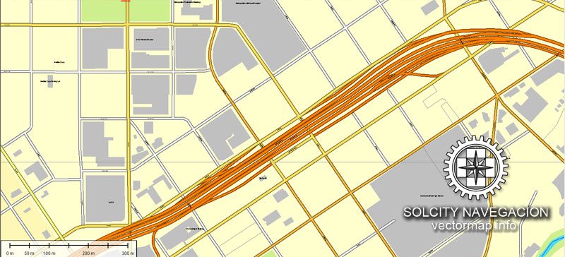 Map vector San Antonio, Texas, US printable vector street Atlas 25 parts map, full editable, Adobe Illustrator
