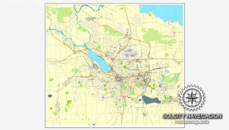 Syracuse Map New York US printable detailed street map full editable ...