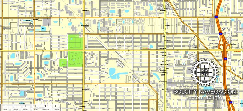 Map vector Tampa Bay, Florida, US printable vector street Atlas 25 parts map, full editable, Adobe Illustrator