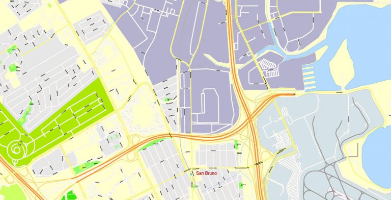 San Francisco: Free download vector map San Francisco, California, US ...