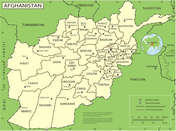 Afghanistan: Free download vector map Afganistan regions, Adobe Illustrator, download now