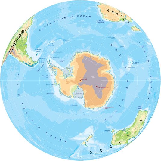 Free download vector map Antarctica, Adobe Illustrator, download now
