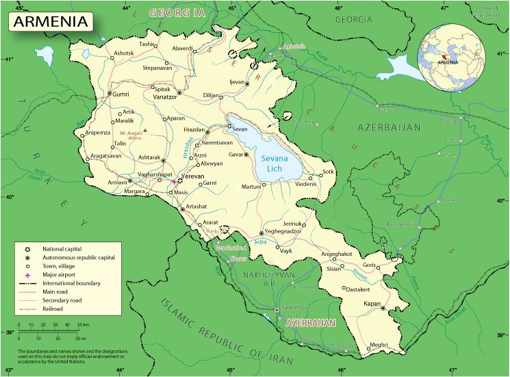 Armenia: Free download vector map Armenia, Adobe Illustrator, download now