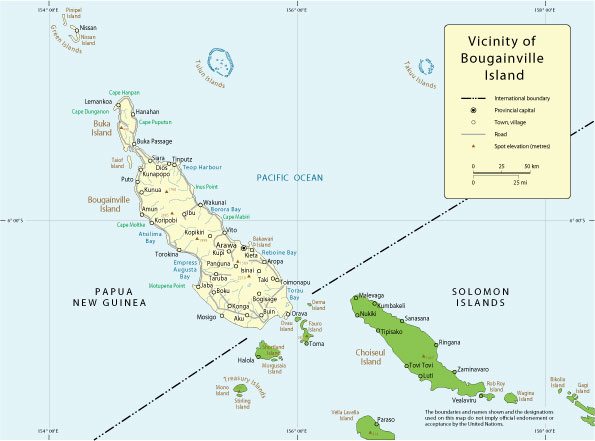 Bouganville island: Free download vector map Bouganville island, Adobe Illustrator, download now