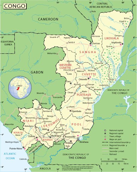 Congo: Free download vector map Congo, Adobe Illustrator, download now
