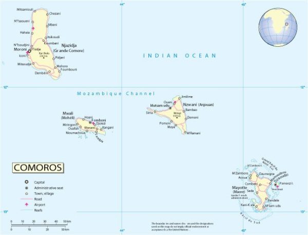 Free download vector map Comoros Islands, Adobe Illustrator, download now >>>>> Map for design, projects, presentation free to use as you like.