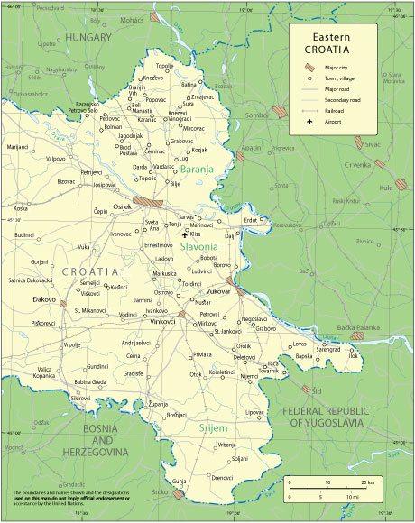 Croatia-East: Free download vector map Croatia-East, Adobe Illustrator, download now