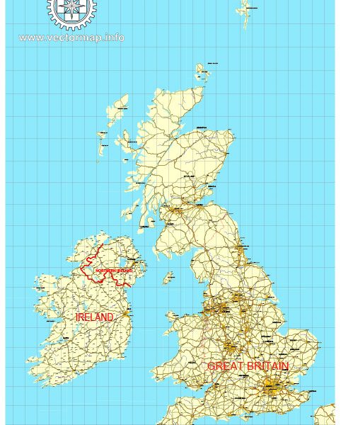 Free vector map Britain + Ireland, Adobe Illustrator, download now maps vector clipart >>>>> Map for design, projects, presentation free to use as you like.