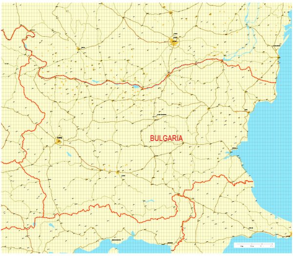 Free vector map Bulgaria, Adobe Illustrator, download now maps vector clipart >>>>> Map for design, projects, presentation free to use as you like.