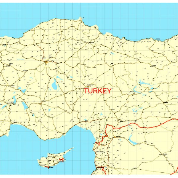 Free vector map Turkey, Adobe Illustrator, download now maps vector clipart >>>>> Map for design, projects, presentation free to use as you like.
