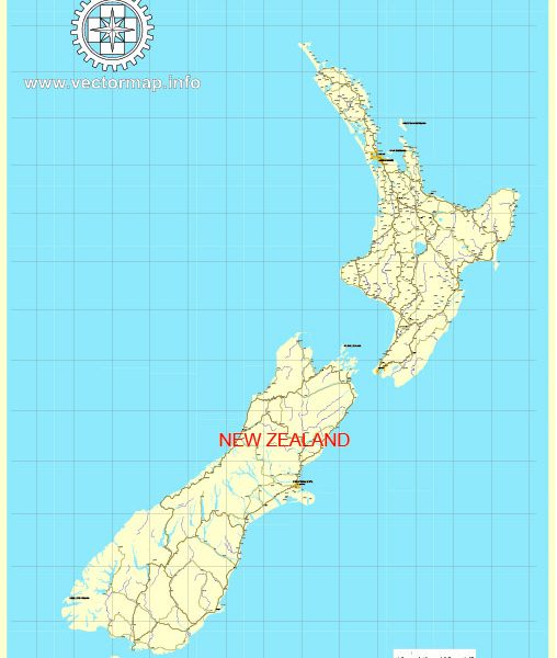 Free vector map New Zealand, Adobe Illustrator, download now maps vector clipart >>>>> Map for design, projects, presentation free to use as you like.