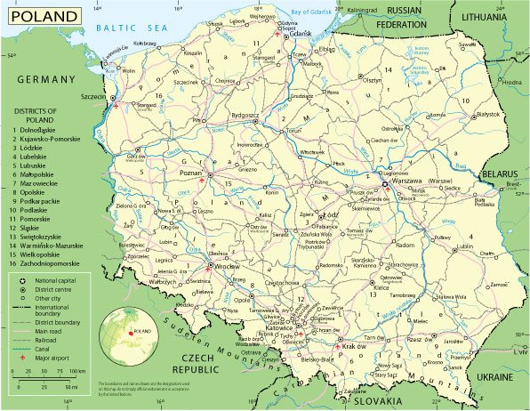 Poland: Free download vector map Poland, Adobe Illustrator, download now