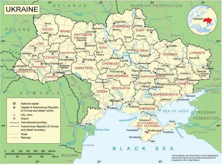 Ukraine: Free download vector map Ukraine, Adobe Illustrator, download now
