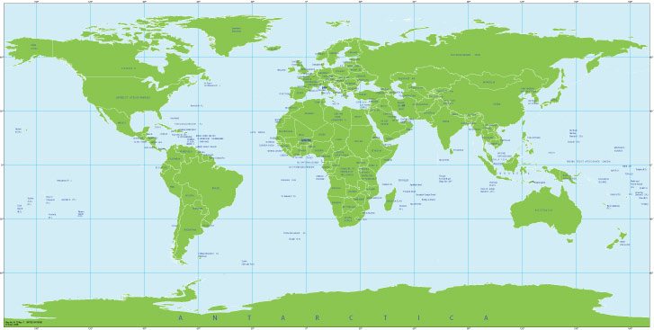 Free vector map World Mercator 2, Adobe Illustrator, download now maps vector clipart >>>>> Map for design, projects, presentation free to use as you like.