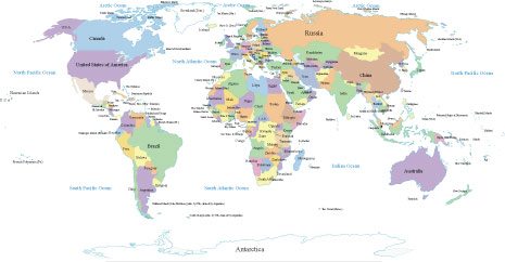 Free vector map World Planisphere, Adobe Illustrator, download now maps vector clipart