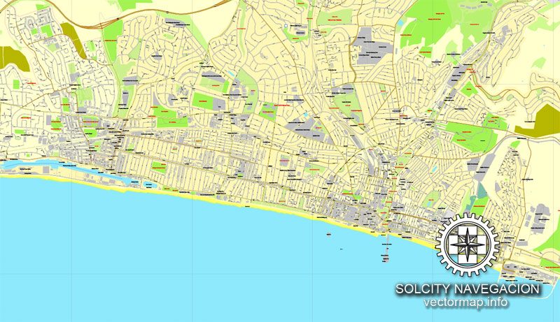 Map vector Brighton, England, UK Great Britain, printable vector street City Plan map, full editable, Adobe Illustrator