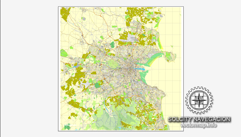 Pdf map Dublin Ireland ai
