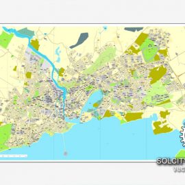 Editable map Cork Ireland pdf