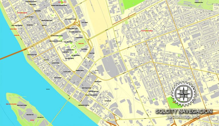 Harrisburg Pennsylvania US Printable Vector Street City Plan Map   Map Harrisburg Pennsylvania Us Cityplan 3mx3m Ai 3 768x443 