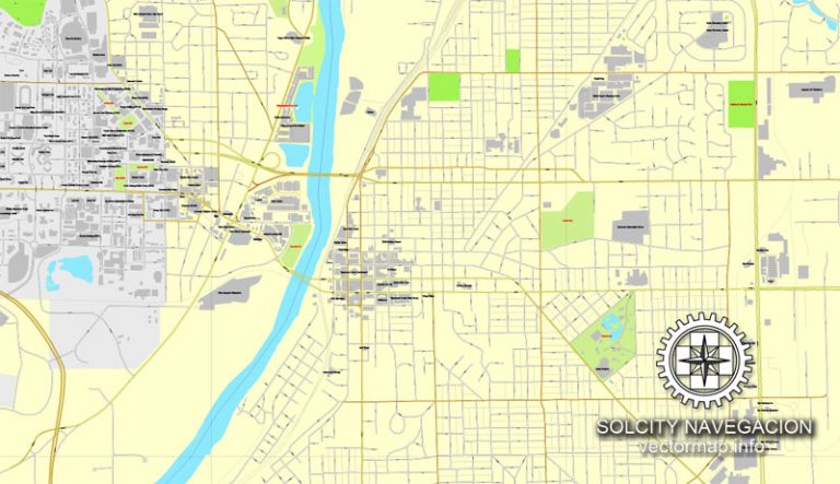 lafayette-indiana-us-printable-vector-street-map-city-plan-full