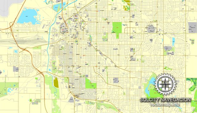 Lincoln Nebraska US Printable Vector Street Map City Plan Full   Map Lincoln Nebraska Us Cityplan 3mx3m Ai 3 640x369 