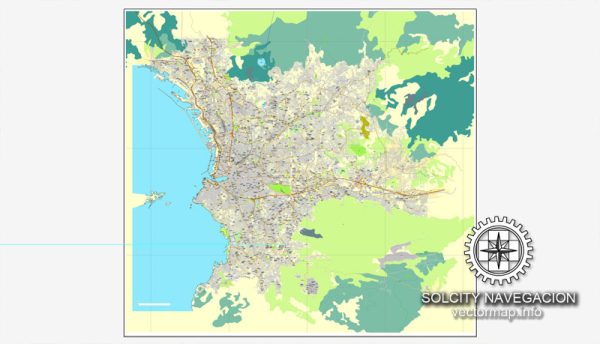 Map vector Marseille, France printable vector street City Plan map, full editable, Adobe Illustrator Map for design, print, arts, projects, presentations, for architects, designers and builders