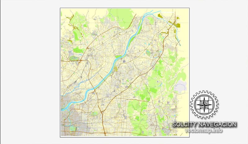 Map vector Osaka, Japan, printable vector street 4 parts City Plan map, full editable, Adobe illustrator Map for design, print, arts, projects, presentations, for architects, designers and builders