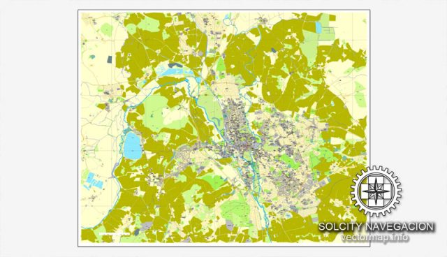 Oxford UK Vector Map printable City Plan editable Adobe Illustrator ...