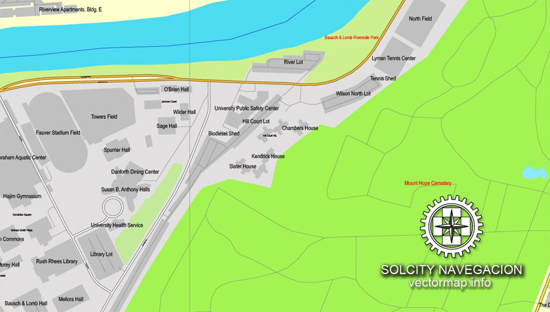 Urban plan Rochester New York PDF: Editable Maps
