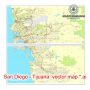 Pdf map San Diego Tijuana California