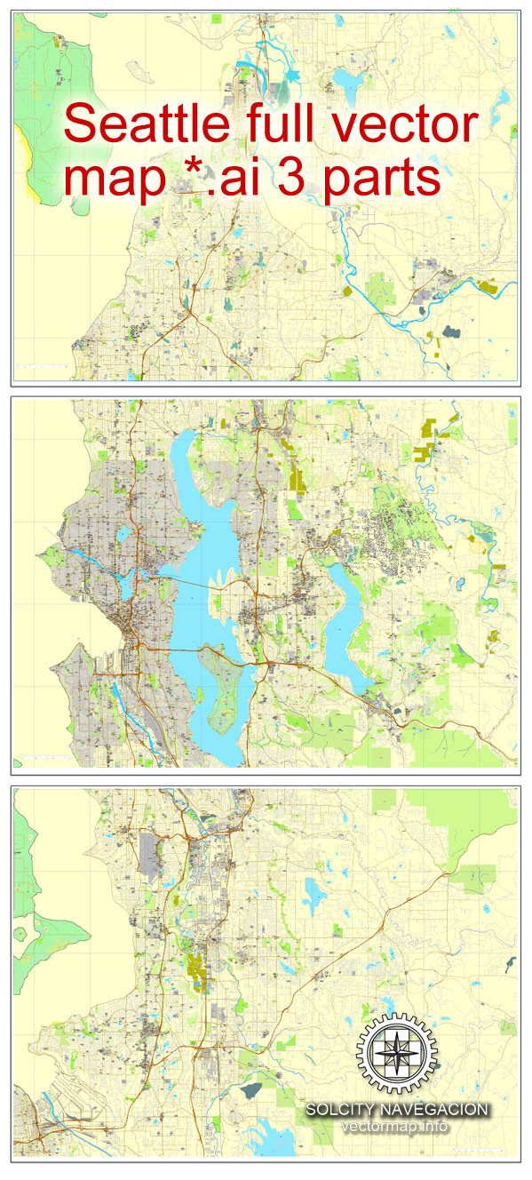 Pdf map Seattle Washington
