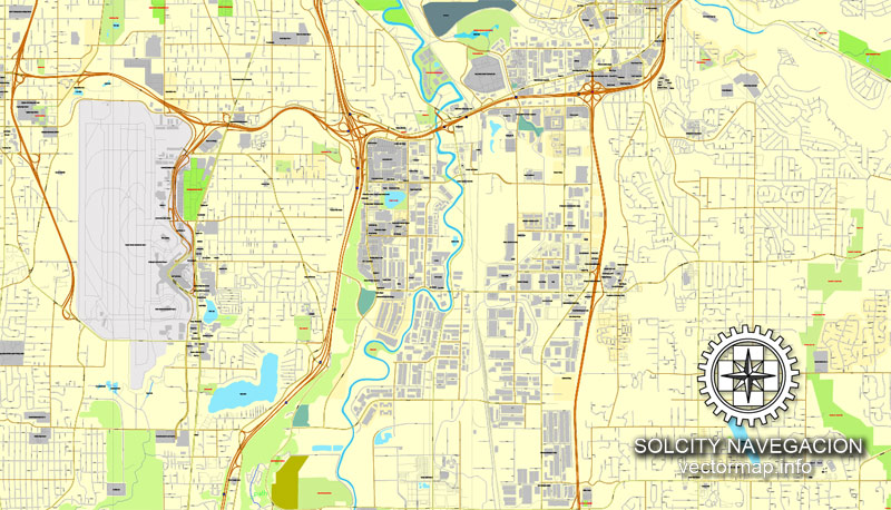 Illustrator map Seattle Washington PDF
