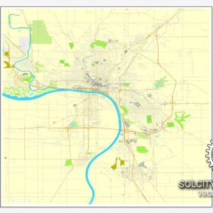 Vector map Sioux City Iova pdf