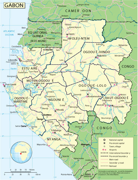 Gabon: Free vector map Gabon, Adobe Illustrator, download now maps vector clipart
