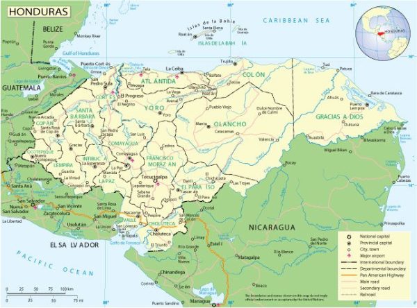 Free vector map Honduras, Adobe Illustrator, download now maps vector clipart >>>>> Map for design, projects, presentation free to use as you like.